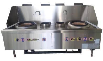 SML-2002B5 Double Burner Stove with Double Rear Soup Pot