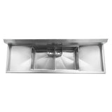 18" Double Sink with Two Drain Board SM-D1818-LR