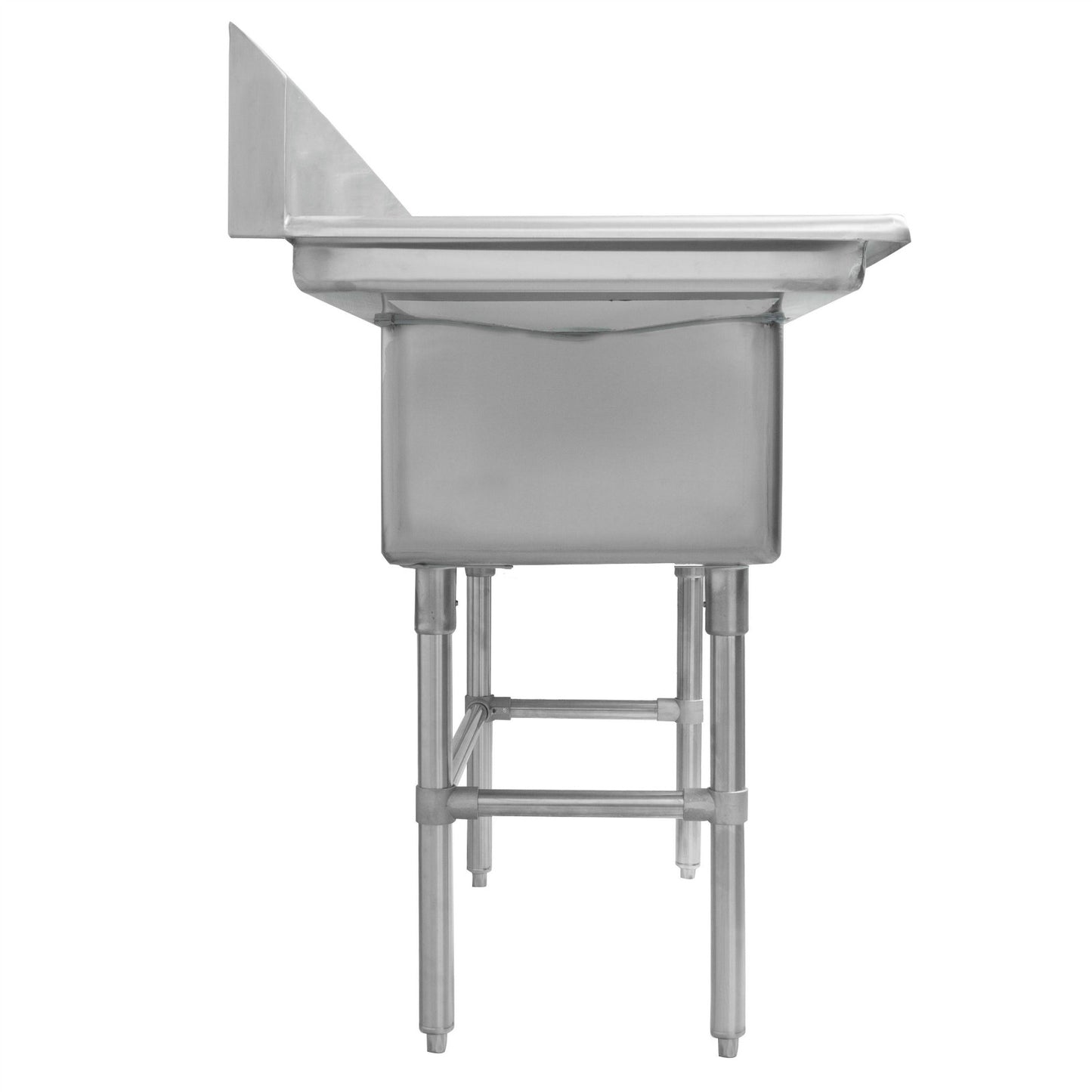 24" Single Sink with Two Drain Board SM-S2424-LR