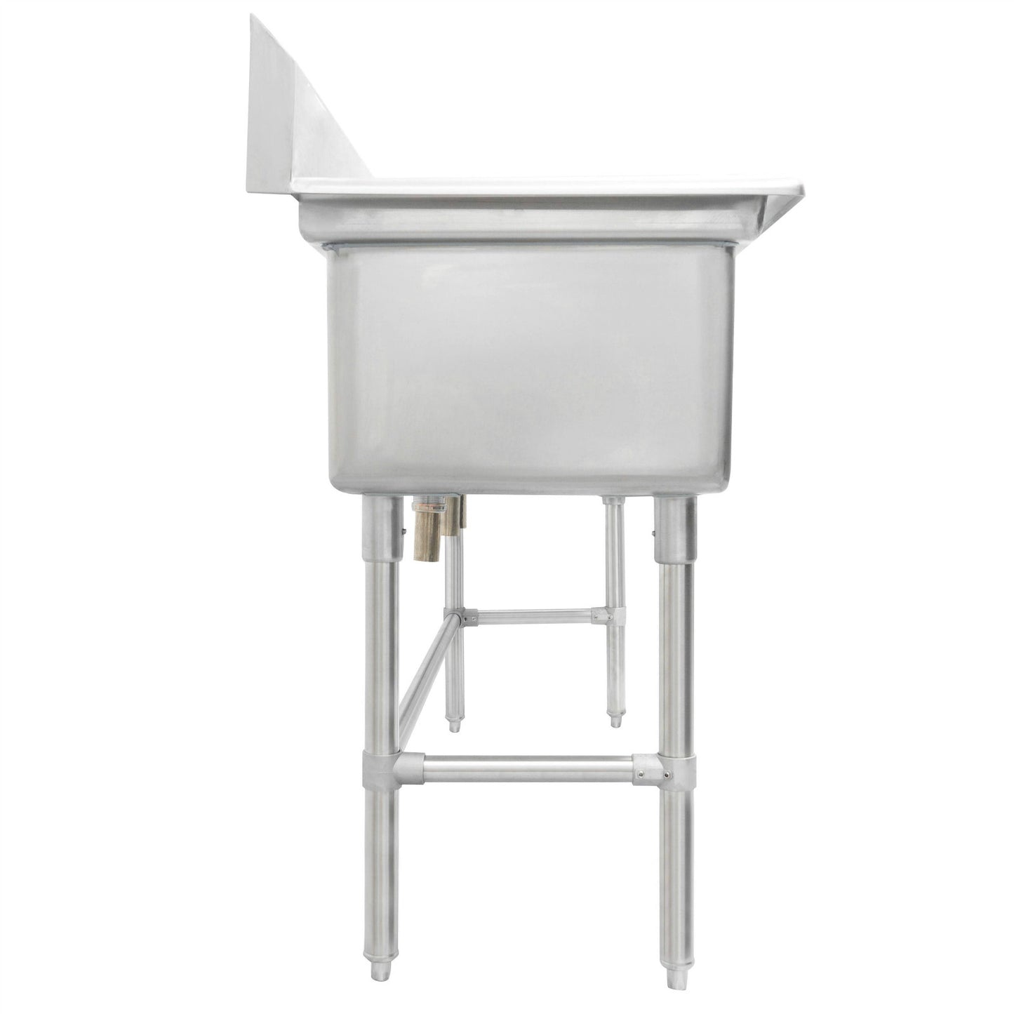 24" Triple Sink with Right Drain Board SM-T2424-R