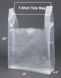 10+6.5x20 HDPE T-shirt Bags