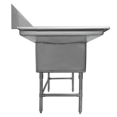 24" Double Sink with Left Drain Board SM-D2424-L