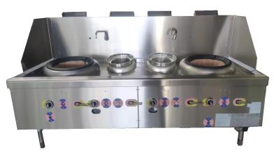SML-2020B5 Double Turbo Burner Stove with Double Rear Soup Pot (w/ Burner)