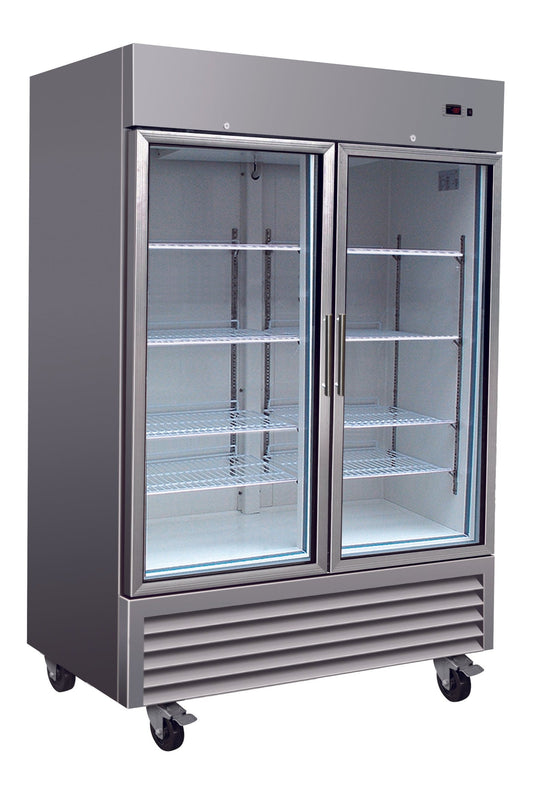 54” S/S TWO GLASS SWING DOOR REFRIGERATOR SML-H54RG