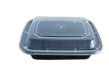 6″ Rectangular Black Container with Lid LR-12