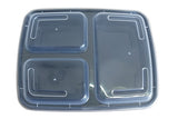 7″ Rectangular Black Container with Lid JF-339