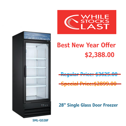 28" Upright Single Glass Door Freezer SML-GD28F