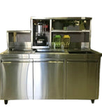 S/S Countertop Cabinet with Sink & Ice Bin T120-DC