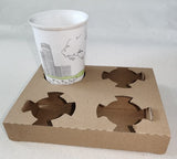Paper Cup Base handle holder for 4 Cups