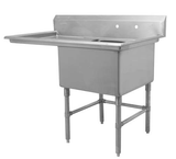 24" Single Sink with Left Drain Board SM-S2424-L