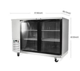 58" Back Bar Cooler with Glass Door SMC2-BBC58G