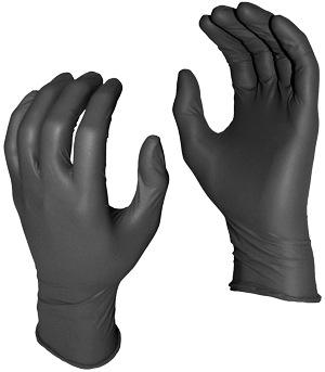 Black Disposable Gloves 5555PF