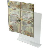 Double-Sided Clear Acrylic Menu Stand
