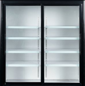 54" Double Sliding Glass Door Refrigerator SML-GD45-W