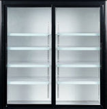 54" Double Sliding Glass Door Refrigerator SML-GD45-W
