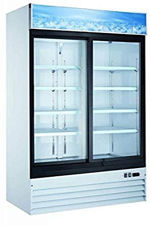 54" Double Sliding Glass Door Refrigerator SML-GD45-W