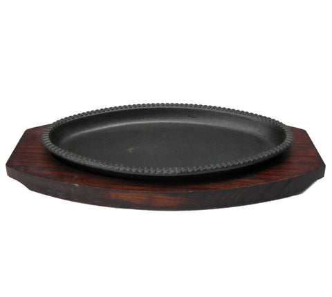 Oval Sizzle Plate - Lace Rim
