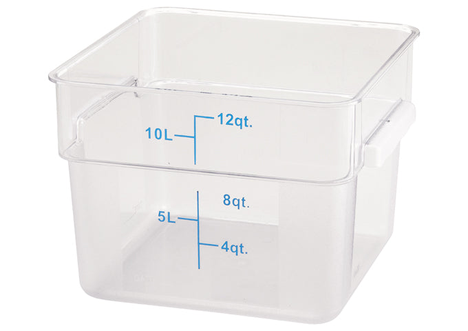 Square Storage Container, Clear Polycarbonate