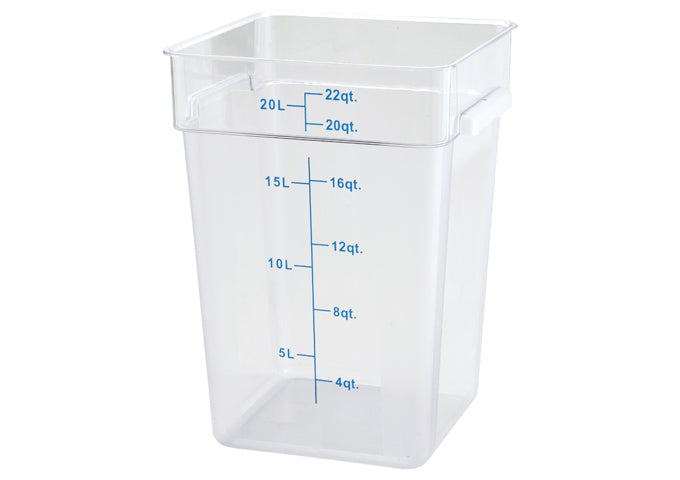 Square Storage Container, Clear Polycarbonate