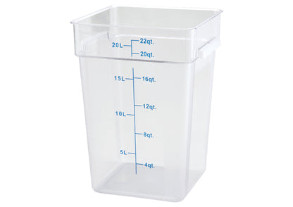 Square Storage Container, Clear Polycarbonate