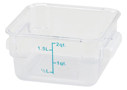 Square Storage Container, Clear Polycarbonate