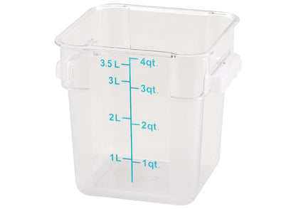 Square Storage Container, Clear Polycarbonate