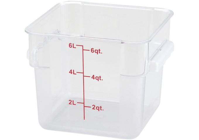 Square Storage Container, Clear Polycarbonate