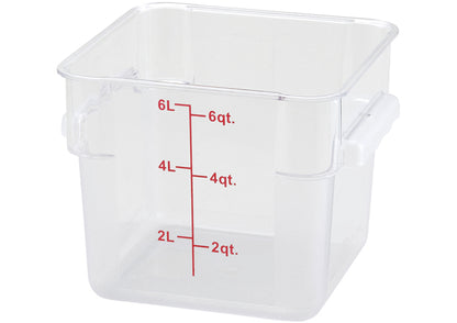 Square Storage Container, Clear Polycarbonate