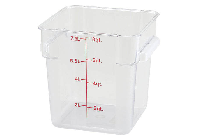 Square Storage Container, Clear Polycarbonate