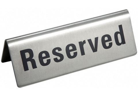 Stainless Steel Reserved Sign RVS-4