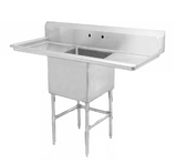 18" Single Sink with Two Drain Board SM-S1818-LR