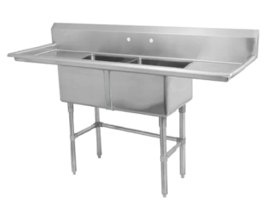 20" Double Sink with Two Drain Board SM-D2020-LR
