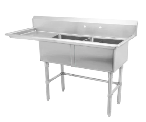 20" Double Sink with Left Drain Board SM-D2020-L