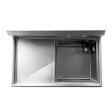 24" Single Sink with Left Drain Board SM-S2424-L