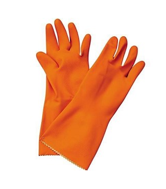 Orange Rubber Gloves RG300-P