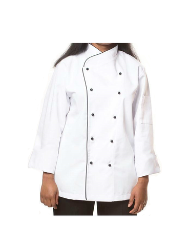 White Round Collar Chef Jacket