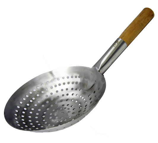 Stainless Steel Wok Strainer - Wood Handle