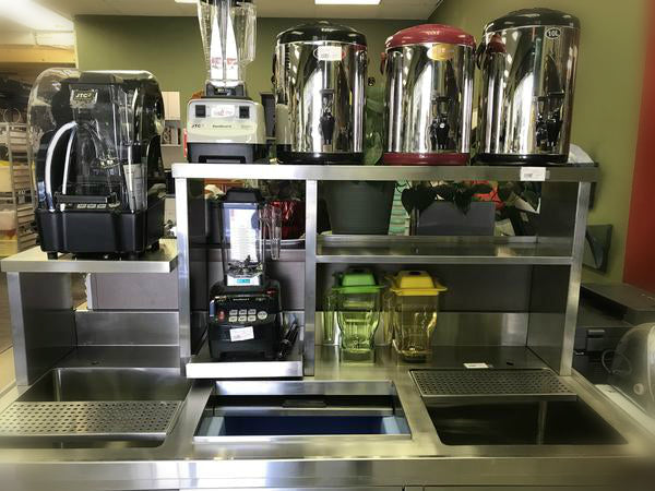 S/S Countertop Cabinet with Sink & Ice Bin T120-DC T150-SC T180-SC