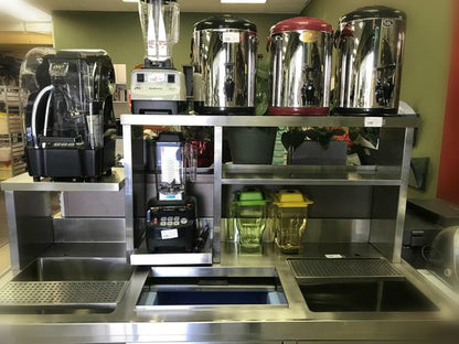 S/S Countertop Cabinet with Sink & Ice Bin T120-DC T150-SC T180-SC